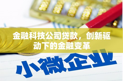 鹿野金融科技公司贷款，创新驱动下的金融变革