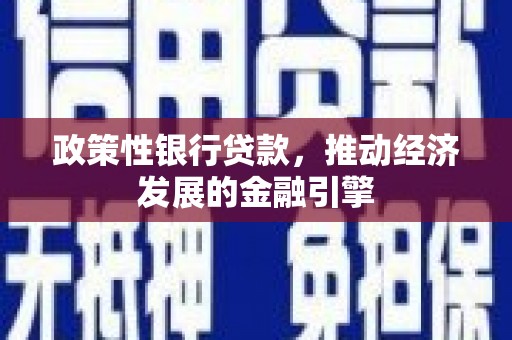 鹿野政策性银行贷款，推动经济发展的金融引擎