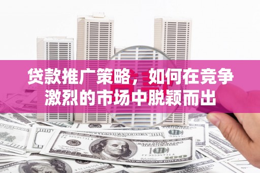 鹿野贷款推广策略，如何在竞争激烈的市场中脱颖而出