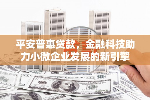 鹿野平安普惠贷款，金融科技助力小微企业发展的新引擎