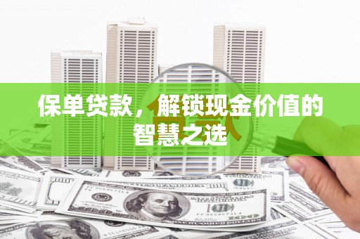 鹿野保单贷款，解锁现金价值的智慧之选