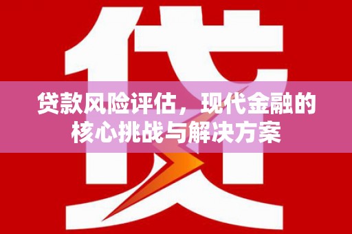 鹿野贷款风险评估，现代金融的核心挑战与解决方案