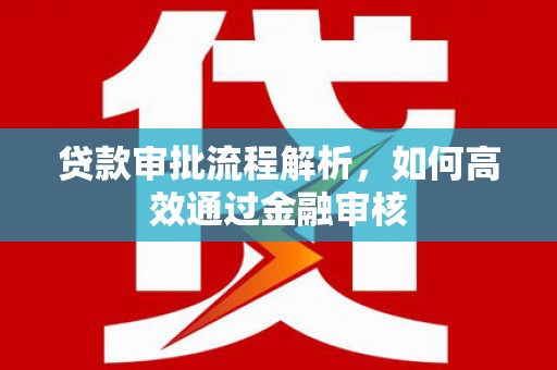 鹿野贷款审批流程解析，如何高效通过金融审核