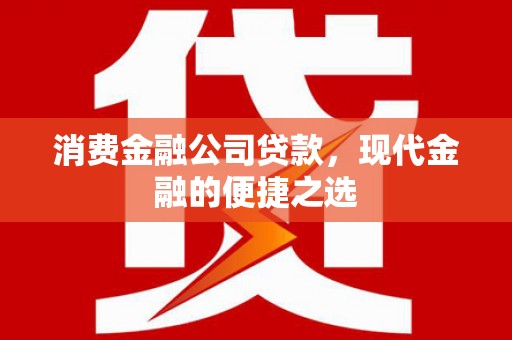 鹿野消费金融公司贷款，现代金融的便捷之选