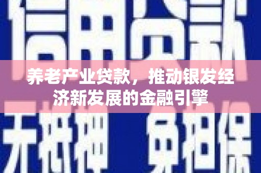 鹿野养老产业贷款，推动银发经济新发展的金融引擎