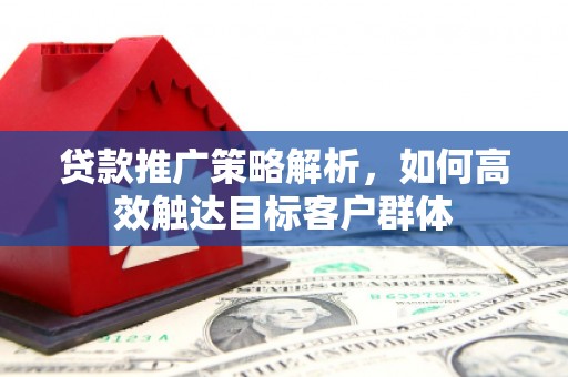 鹿野贷款推广策略解析，如何高效触达目标客户群体