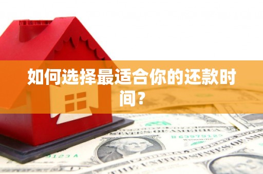 鹿野如何选择最适合你的还款时间？