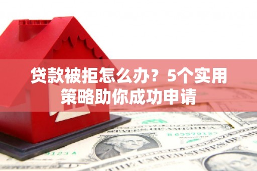 鹿野贷款被拒怎么办？5个实用策略助你成功申请