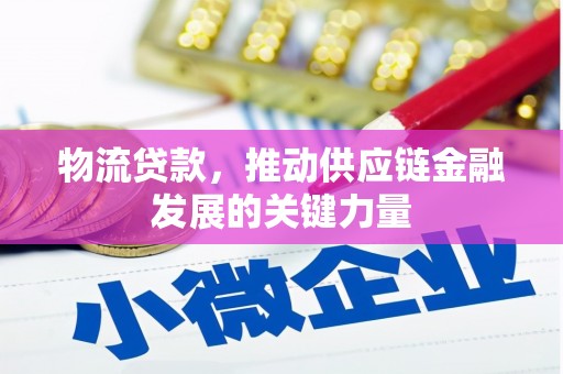 鹿野物流贷款，推动供应链金融发展的关键力量