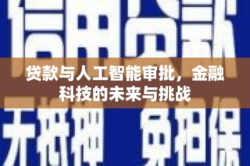 鹿野贷款与人工智能审批，金融科技的未来与挑战