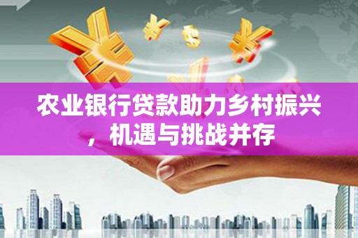 鹿野农业银行贷款助力乡村振兴，机遇与挑战并存