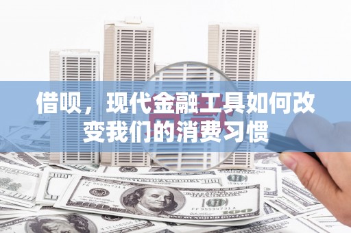 鹿野借呗，现代金融工具如何改变我们的消费习惯