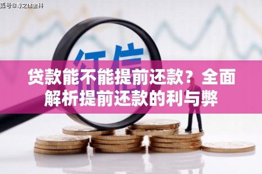 鹿野贷款能不能提前还款？全面解析提前还款的利与弊