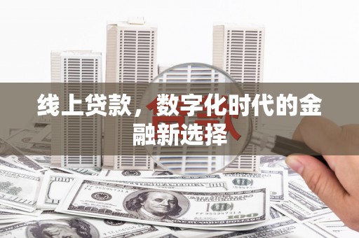 鹿野线上贷款，数字化时代的金融新选择