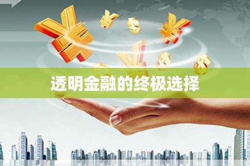 鹿野透明金融的终极选择